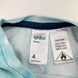 Unisex Anko, lightweight pyjama tee / top, FUC, size 4,  