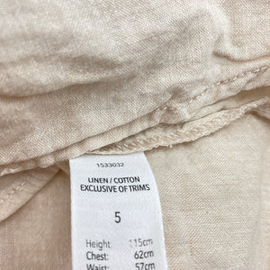 Boys KID, linen/cotton long sleeve shirt, EUC, size 5,  