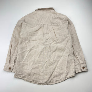 Boys KID, linen/cotton long sleeve shirt, EUC, size 5,  