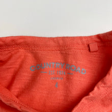 Load image into Gallery viewer, Unisex Country Road, coral cotton tee / top, EUC, size 4,  
