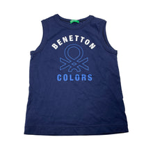 Load image into Gallery viewer, Boys United Colors of Benetton, navy tank top, no size, armpit to armpit: 31cm, EUC, size 4-5,  