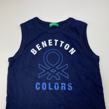 Load image into Gallery viewer, Boys United Colors of Benetton, navy tank top, no size, armpit to armpit: 31cm, EUC, size 4-5,  