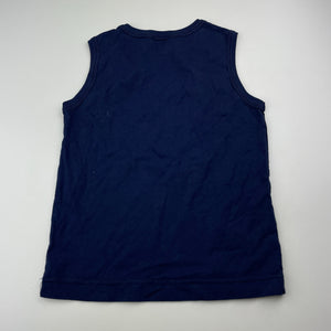 Boys United Colors of Benetton, navy tank top, no size, armpit to armpit: 31cm, EUC, size 4-5,  