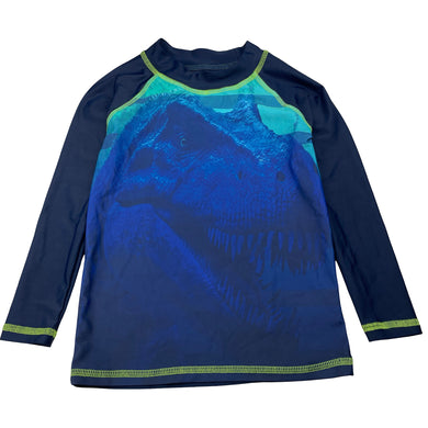 Boys Tilt, long sleeve rashie / swim top, dinosaur, EUC, size 5,  