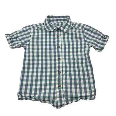 Boys Target, checked cotton short sleeve shirt, GUC, size 4,  