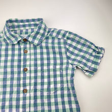 Load image into Gallery viewer, Boys Target, checked cotton short sleeve shirt, GUC, size 4,  