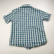 Load image into Gallery viewer, Boys Target, checked cotton short sleeve shirt, GUC, size 4,  