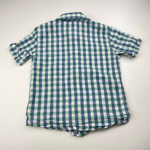Boys Target, checked cotton short sleeve shirt, GUC, size 4,  