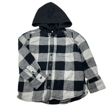 Load image into Gallery viewer, Boys Anko, hooded flannel cotton long sleeve shirt, EUC, size 4,  