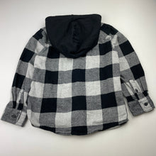 Load image into Gallery viewer, Boys Anko, hooded flannel cotton long sleeve shirt, EUC, size 4,  