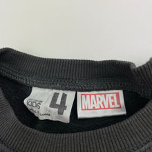 Load image into Gallery viewer, Boys Cotton On, Marvel Spiderman fleece lined sweater / jumper, wash fade, FUC, size 4,  