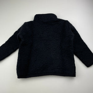 Unisex SWANNDRI, black wool blend sweater top, EUC, size 4,  