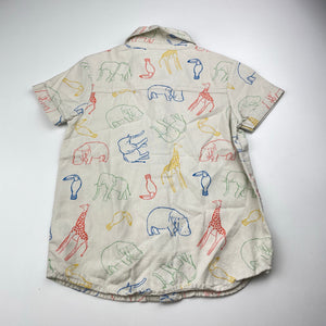 Boys Milkshake, viscose / linen short sleeve shirt, EUC, size 4,  