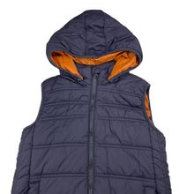 Load image into Gallery viewer, Boys Milkshake, navy puffer vest / jacket, detachable hood, EUC, size 8,  