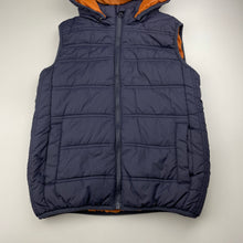Load image into Gallery viewer, Boys Milkshake, navy puffer vest / jacket, detachable hood, EUC, size 8,  