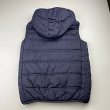Load image into Gallery viewer, Boys Milkshake, navy puffer vest / jacket, detachable hood, EUC, size 8,  