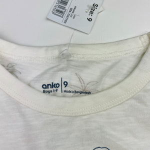 Boys Anko, lightweight cotton tee / top, NEW, size 9,  