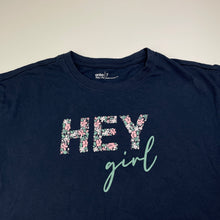 Load image into Gallery viewer, Girls Anko, navy cotton tee / top, GUC, size 7,  