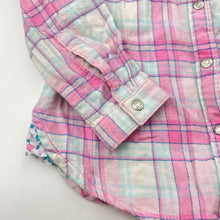 Load image into Gallery viewer, Girls Target, Australian flannel cotton long sleeve shirt, poppers, GUC, size 4,  