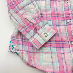 Girls Target, Australian flannel cotton long sleeve shirt, poppers, GUC, size 4,  
