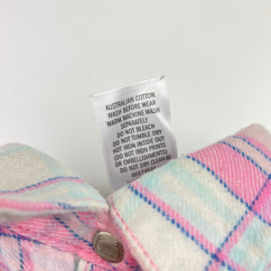 Girls Target, Australian flannel cotton long sleeve shirt, poppers, GUC, size 4,  