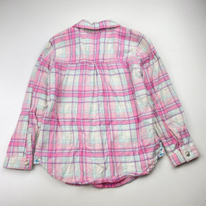 Girls Target, Australian flannel cotton long sleeve shirt, poppers, GUC, size 4,  