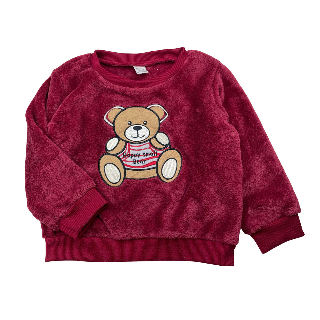Boys SHEIN, soft fleece long sleeve pyjama top, GUC, size 2-3,  