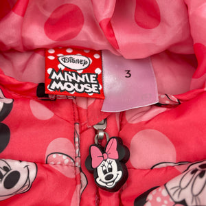Girls Disney, Minnie Mouse hooded puffer vest / jacket, EUC, size 3,  