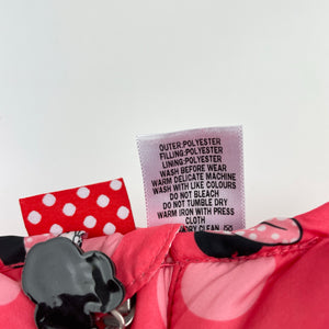 Girls Disney, Minnie Mouse hooded puffer vest / jacket, EUC, size 3,  