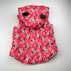 Girls Disney, Minnie Mouse hooded puffer vest / jacket, EUC, size 3,  