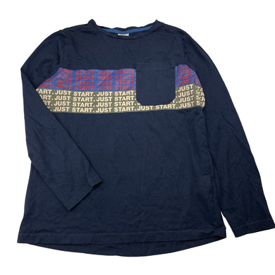 Boys S.Oliver, navy cotton long sleeve tee / top, GUC, size 12,  