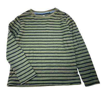 Boys Uniqlo, striped cotton long sleeve top, wash fade, FUC, size 8,  