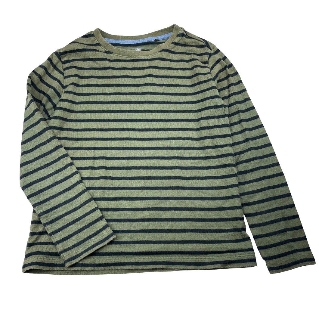 Boys Uniqlo, striped cotton long sleeve top, wash fade, FUC, size 8,  