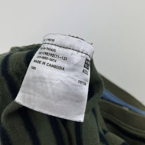 Boys Uniqlo, striped cotton long sleeve top, wash fade, FUC, size 8,  