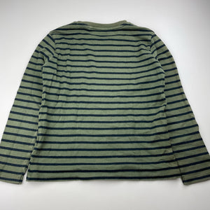 Boys Uniqlo, striped cotton long sleeve top, wash fade, FUC, size 8,  
