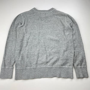 Boys GAP, grey knitted cotton sweater / jumper, GUC, size 6-7,  