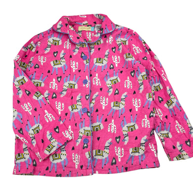 Girls Lily & Dan, flannel cotton winter pyjama top, FUC, size 8,  