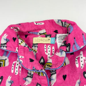 Girls Lily & Dan, flannel cotton winter pyjama top, FUC, size 8,  