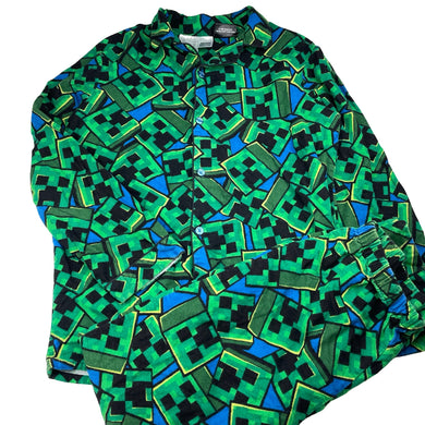 Boys Mojang, Minecraft flannel cotton pyjamas, EUC, size 14,  