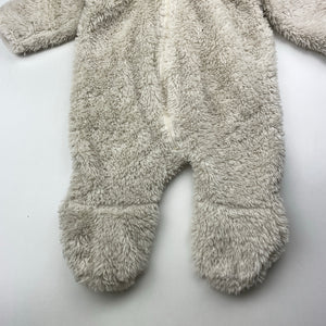 Unisex Higgledee, fleece zip coverall / romper, GUC, size 000,  