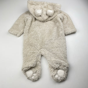 Unisex Higgledee, fleece zip coverall / romper, GUC, size 000,  