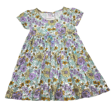 Girls Mango, floral cotton casual dress, FUC, size 3, L: 48cm