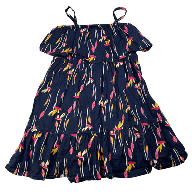 Girls Anko, navy lightweight cotton summer dress, GUC, size 6, L: 58cm