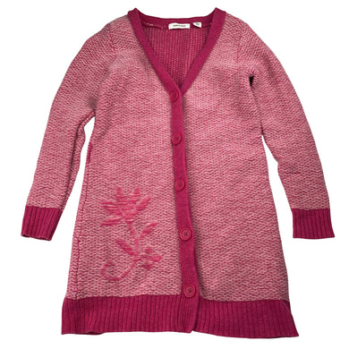 Girls Country Road, 100% lambswool knit long cardigan, L: 60cm, GUC, size 6,  