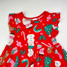 Load image into Gallery viewer, Girls Target, Aust cotton Christmas dress, EUC, size 1, L: 43cm