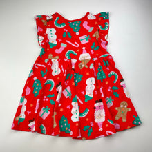 Load image into Gallery viewer, Girls Target, Aust cotton Christmas dress, EUC, size 1, L: 43cm