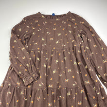 Load image into Gallery viewer, Girls Uniqlo, floral cotton long sleeve dress, GUC, size 5-6, L: 62cm