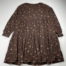 Load image into Gallery viewer, Girls Uniqlo, floral cotton long sleeve dress, GUC, size 5-6, L: 62cm