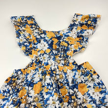 Load image into Gallery viewer, Girls lightweight, floral summer dress, GUC, size 1, L: 44cm