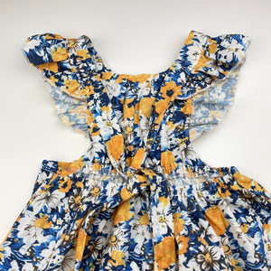 Girls lightweight, floral summer dress, GUC, size 1, L: 44cm